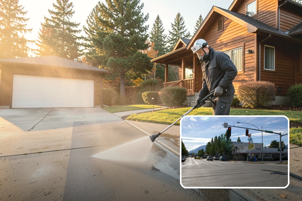 House Algae Removal in North Bend, King County, WA - Dissolves the green algae film completely