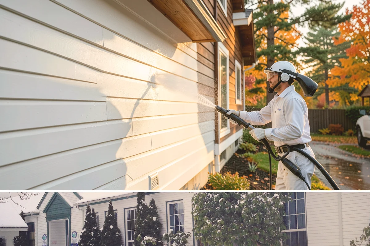 House Algae Removal in Pacific, King County, WA - Late spring through early fall gives the dry conditions the treatment needs to work before rain feeds new algae.