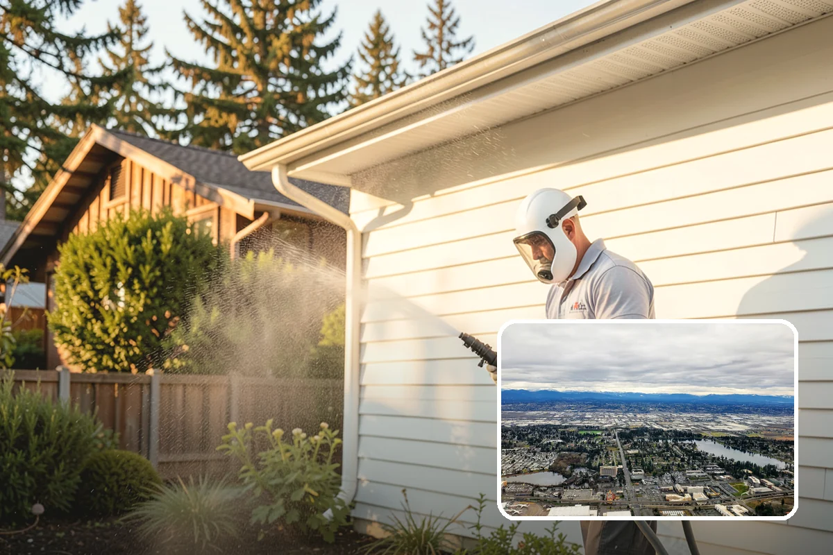 House Algae Removal in SeaTac, King County, WA - Dissolves the green algae film completely