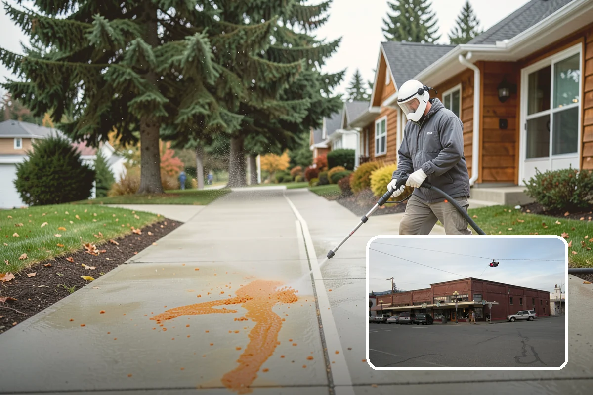 House Algae Removal in Sedro-Woolley, Skagit County, WA - Dissolves the green algae film completely