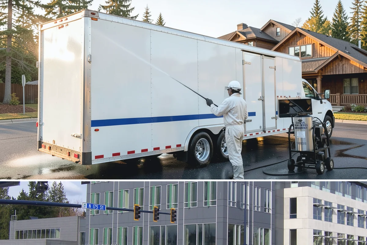 House Algae Removal in Shoreline, King County, WA - Late spring through early fall gives the dry conditions the treatment needs to work before rain feeds new algae.