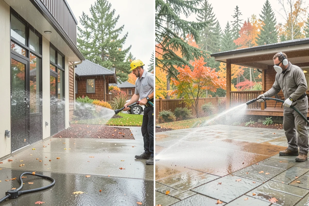 House Algae Removal in Snohomish, Snohomish County, WA - Identify the walls with the heaviest green coating