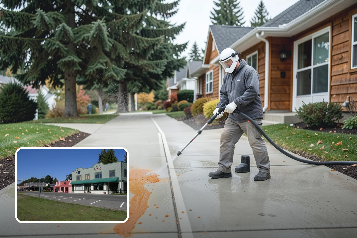 House Algae Removal in Snoqualmie, King County, WA - Dissolves the green algae film completely