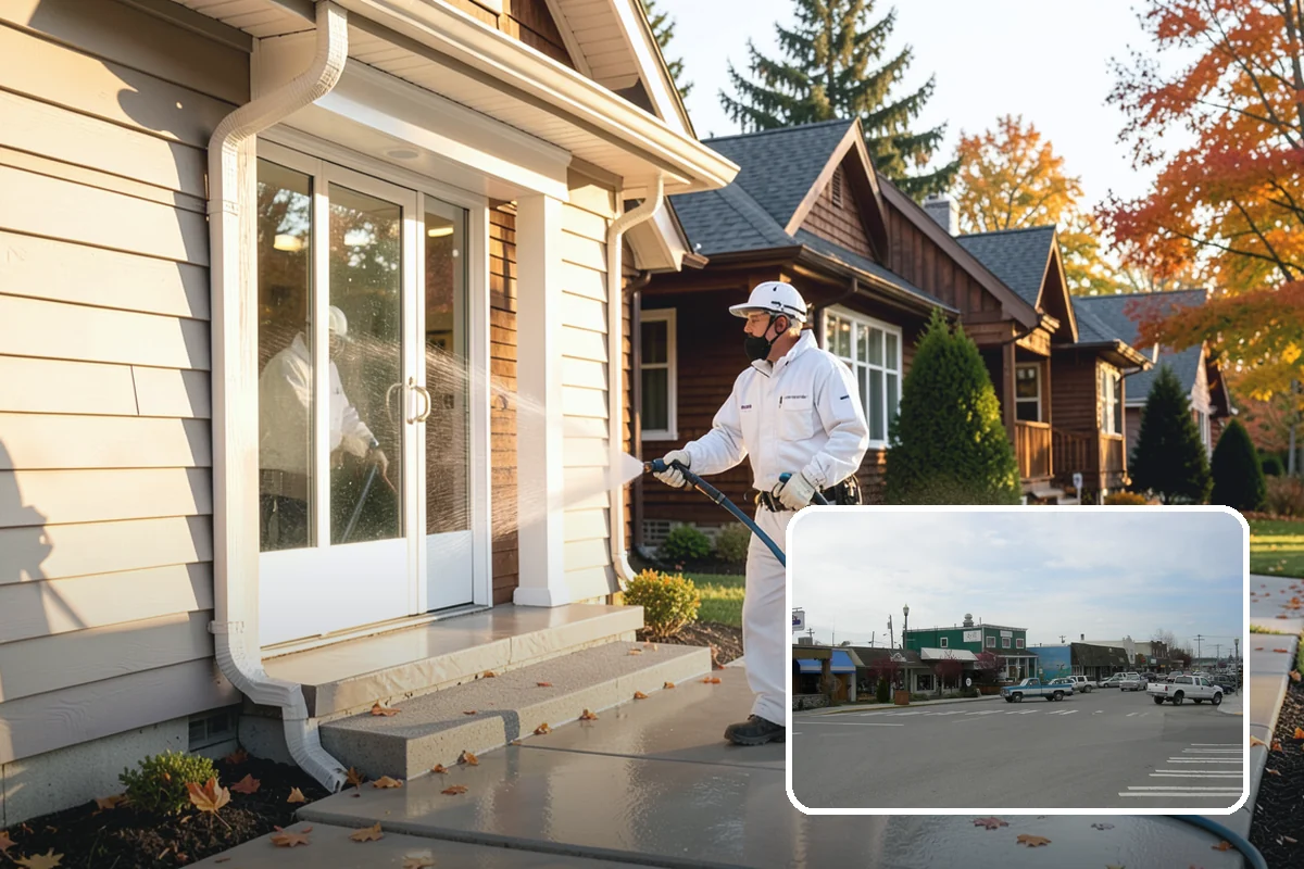 House Algae Removal in Stanwood, Snohomish County, WA - Dissolves the green algae film completely