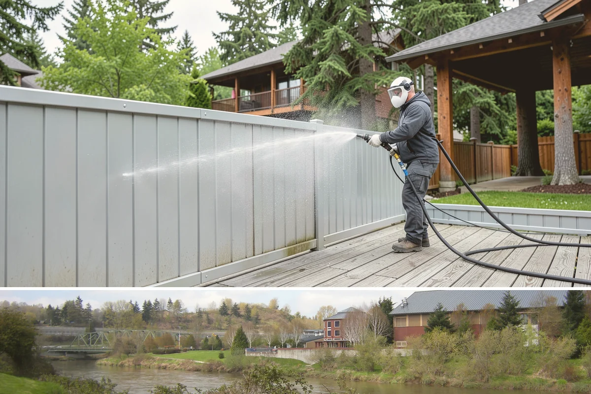 House Algae Removal in Tukwila, King County, WA - Late spring through early fall gives the dry conditions the treatment needs to work before rain feeds new algae.