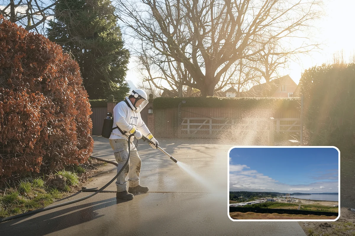 House Algae Removal in University Place, Pierce County, WA - Dissolves the green algae film completely