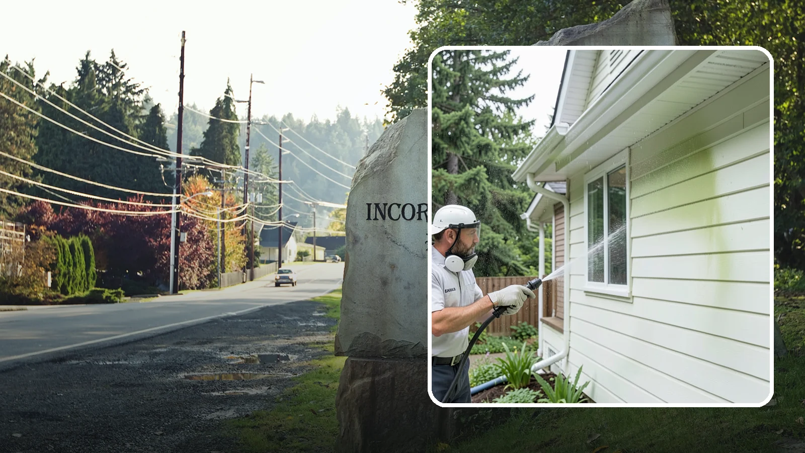 House Algae Removal in Wilkeson, Pierce County, WA - House algae removal strips the green film that coats siding on the shaded, rain-fed walls so common across the Northwest.