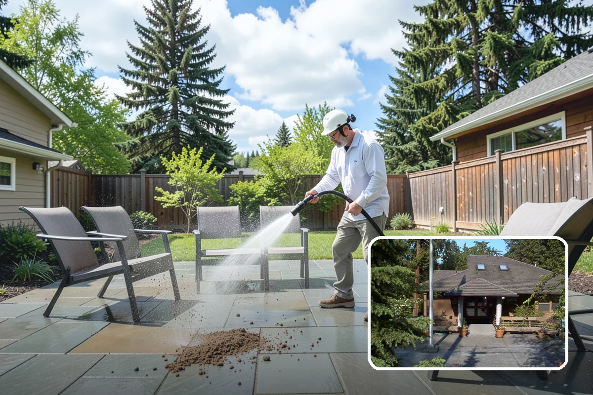 House Algae Removal in Yarrow Point, King County, WA - Dissolves the green algae film completely