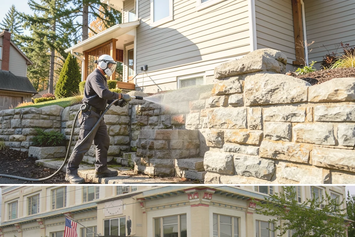 House Mildew Removal in Anacortes, Skagit County, WA - Treat during dry summer days so the solution can dwell and dry before renewed moisture feeds regrowth.