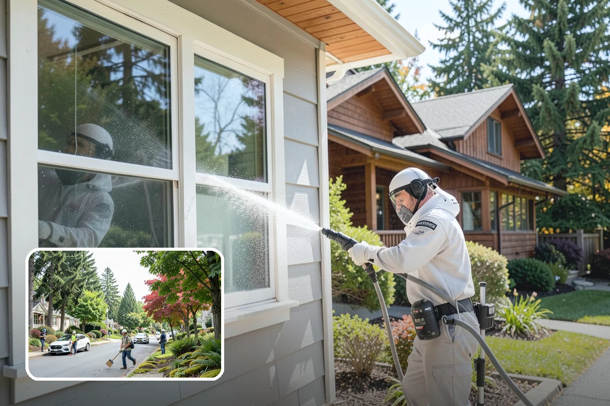 House Mildew Removal in Beaux Arts Village, King County, WA - Kills mildew at the source, not just the surface