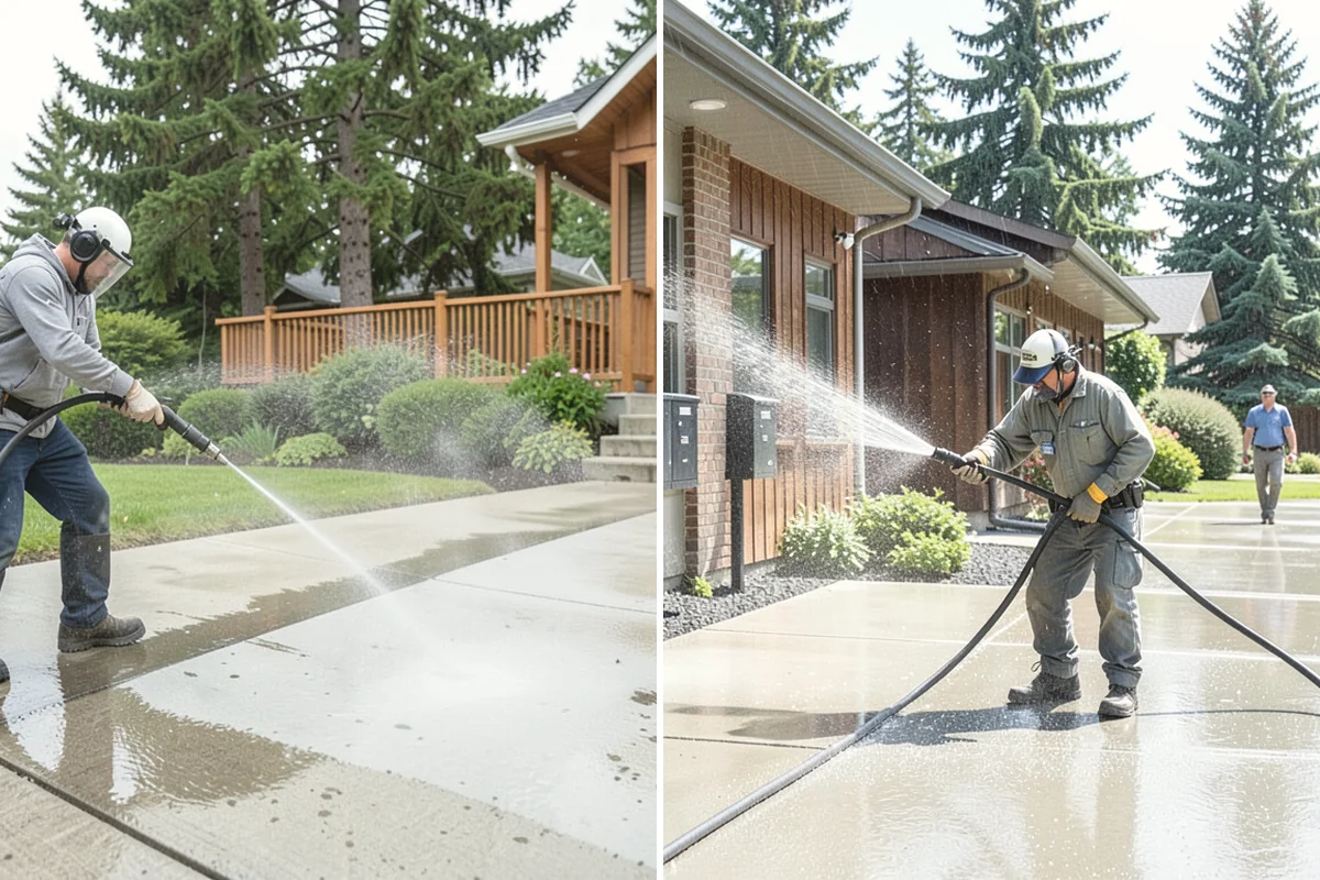 House Mildew Removal in Black Diamond, King County, WA - Locate the heaviest mildew on shaded elevations