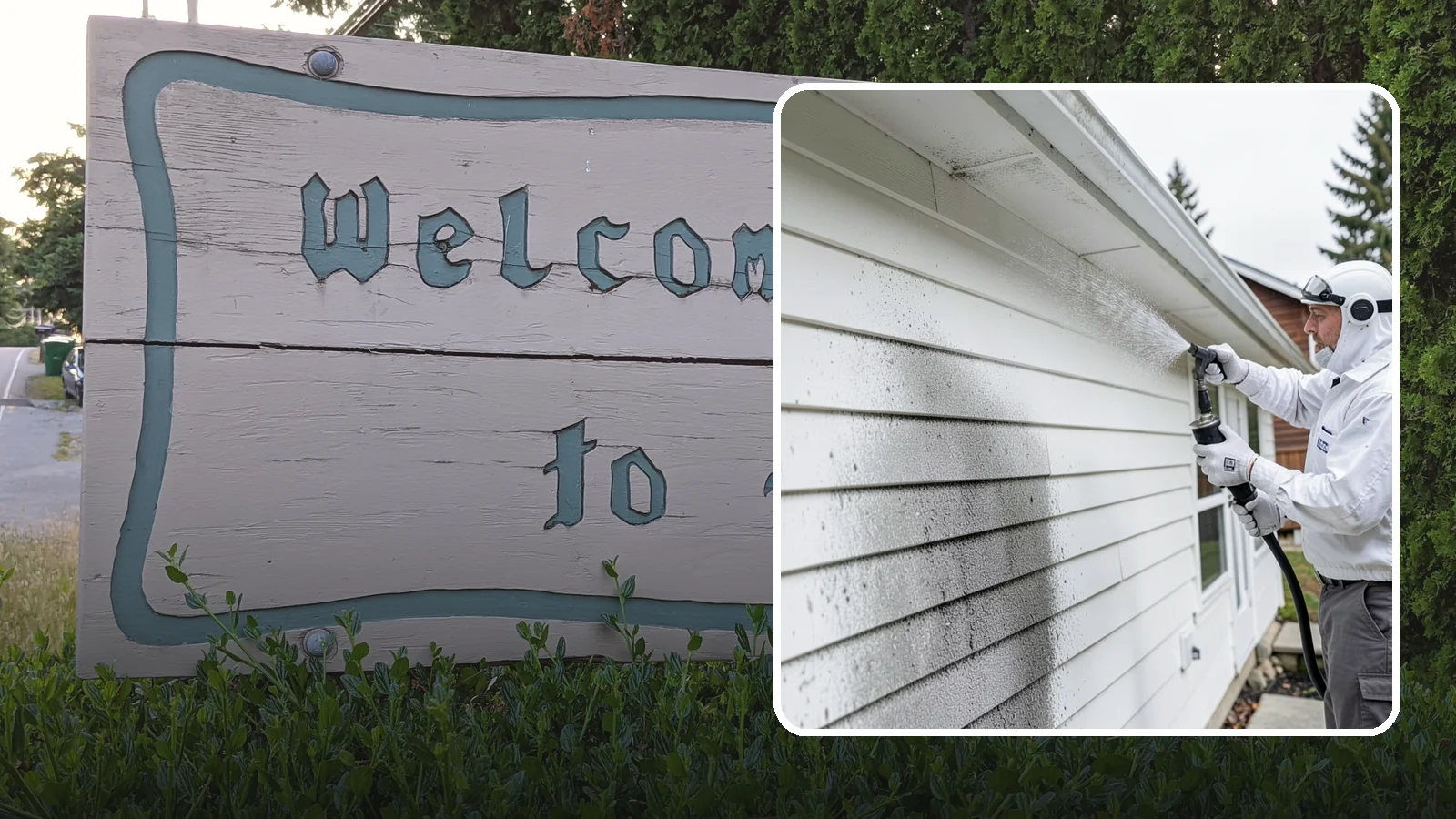 House Mildew Removal in Brier, Snohomish County, WA - House mildew removal eliminates the fuzzy gray and black mildew that our humid, shaded climate spreads across siding and trim.
