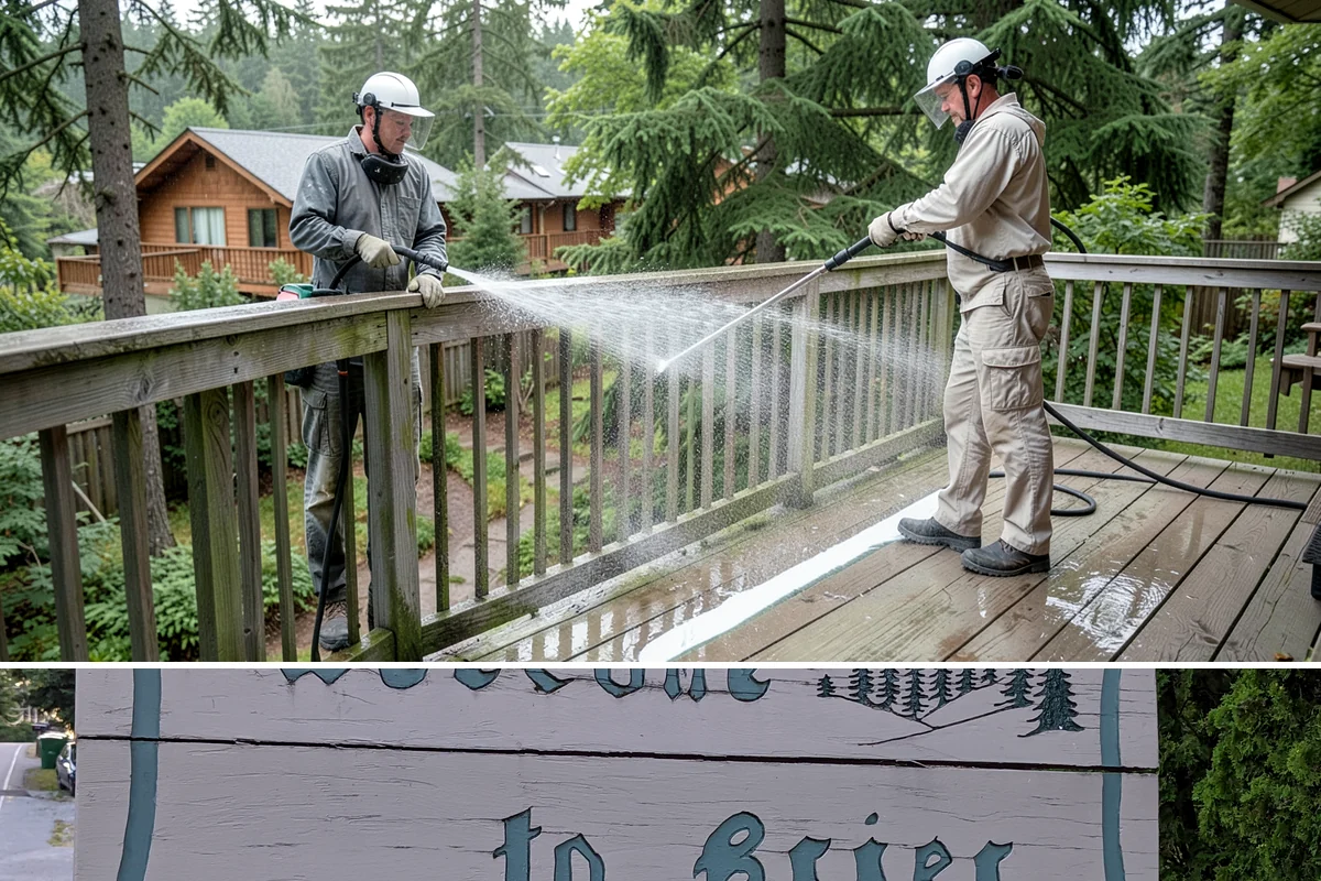 House Mildew Removal in Brier, Snohomish County, WA - Treat during dry summer days so the solution can dwell and dry before renewed moisture feeds regrowth.