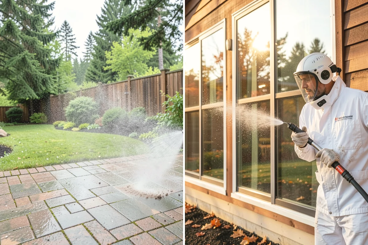 House Mildew Removal in Burien, King County, WA - Locate the heaviest mildew on shaded elevations