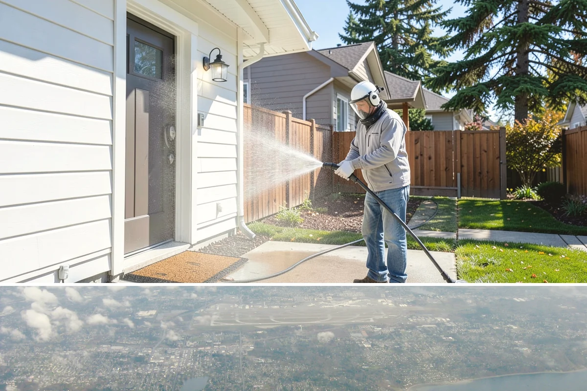 House Mildew Removal in Burien, King County, WA - Treat during dry summer days so the solution can dwell and dry before renewed moisture feeds regrowth.