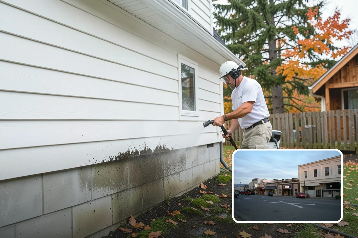 House Mildew Removal in Burlington, Skagit County, WA - Kills mildew at the source, not just the surface