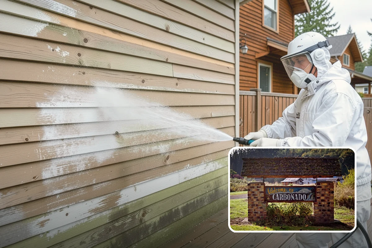 House Mildew Removal in Carbonado, Pierce County, WA - Kills mildew at the source, not just the surface