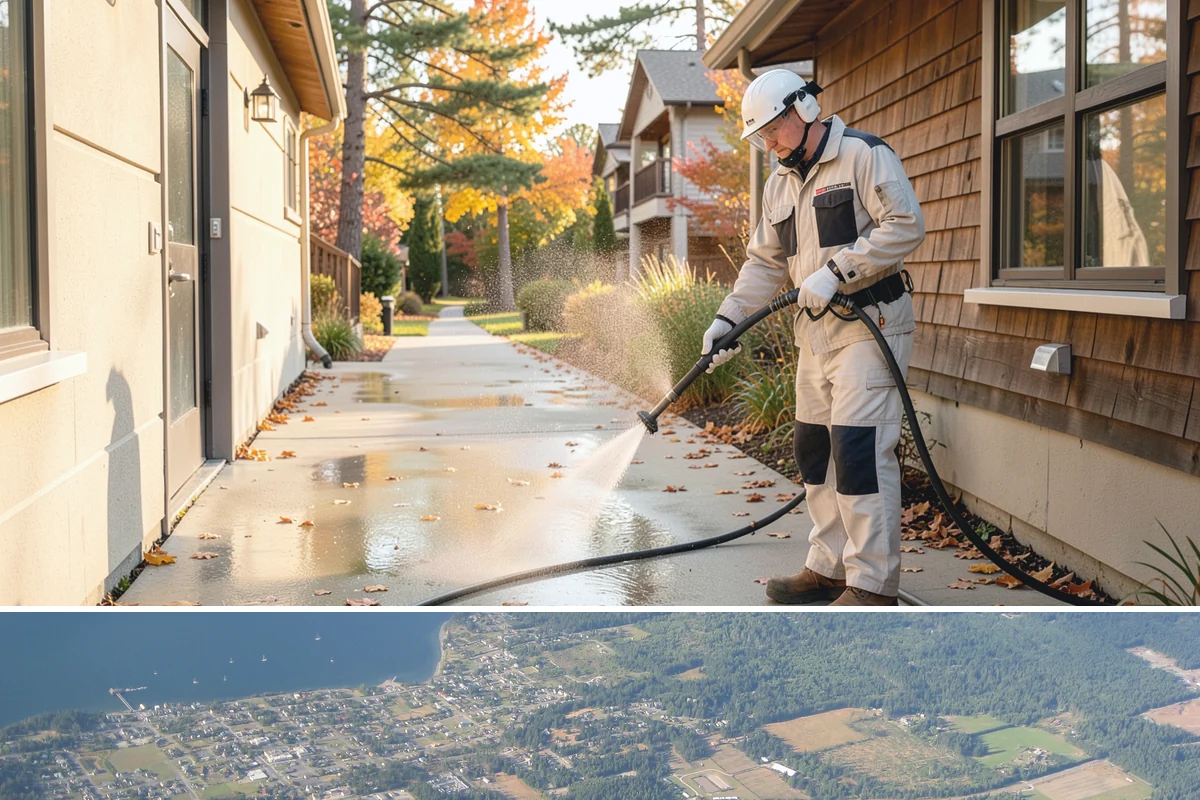 House Mildew Removal in Coupeville, Island County, WA - Treat during dry summer days so the solution can dwell and dry before renewed moisture feeds regrowth.