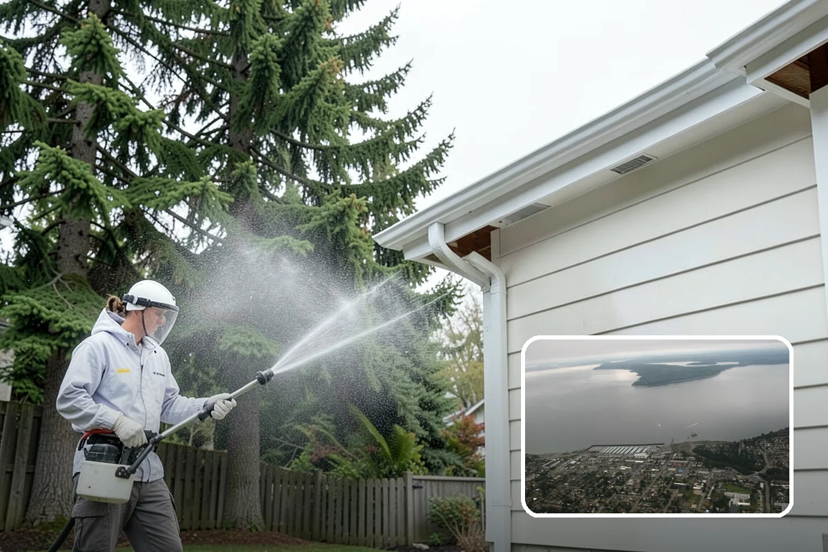 House Mildew Removal in Des Moines, King County, WA - Kills mildew at the source, not just the surface