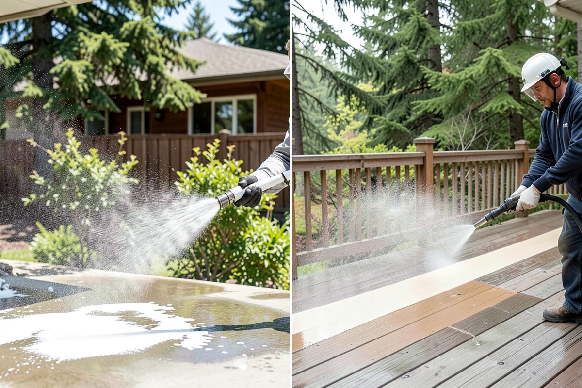 House Mildew Removal in DuPont, Pierce County, WA - Locate the heaviest mildew on shaded elevations