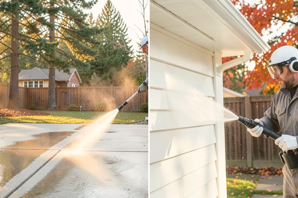 House Mildew Removal in Eatonville, Pierce County, WA - Locate the heaviest mildew on shaded elevations