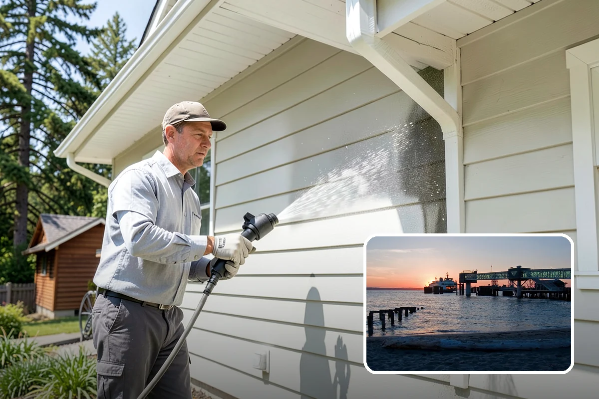 House Mildew Removal in Edmonds, Snohomish County, WA - Kills mildew at the source, not just the surface