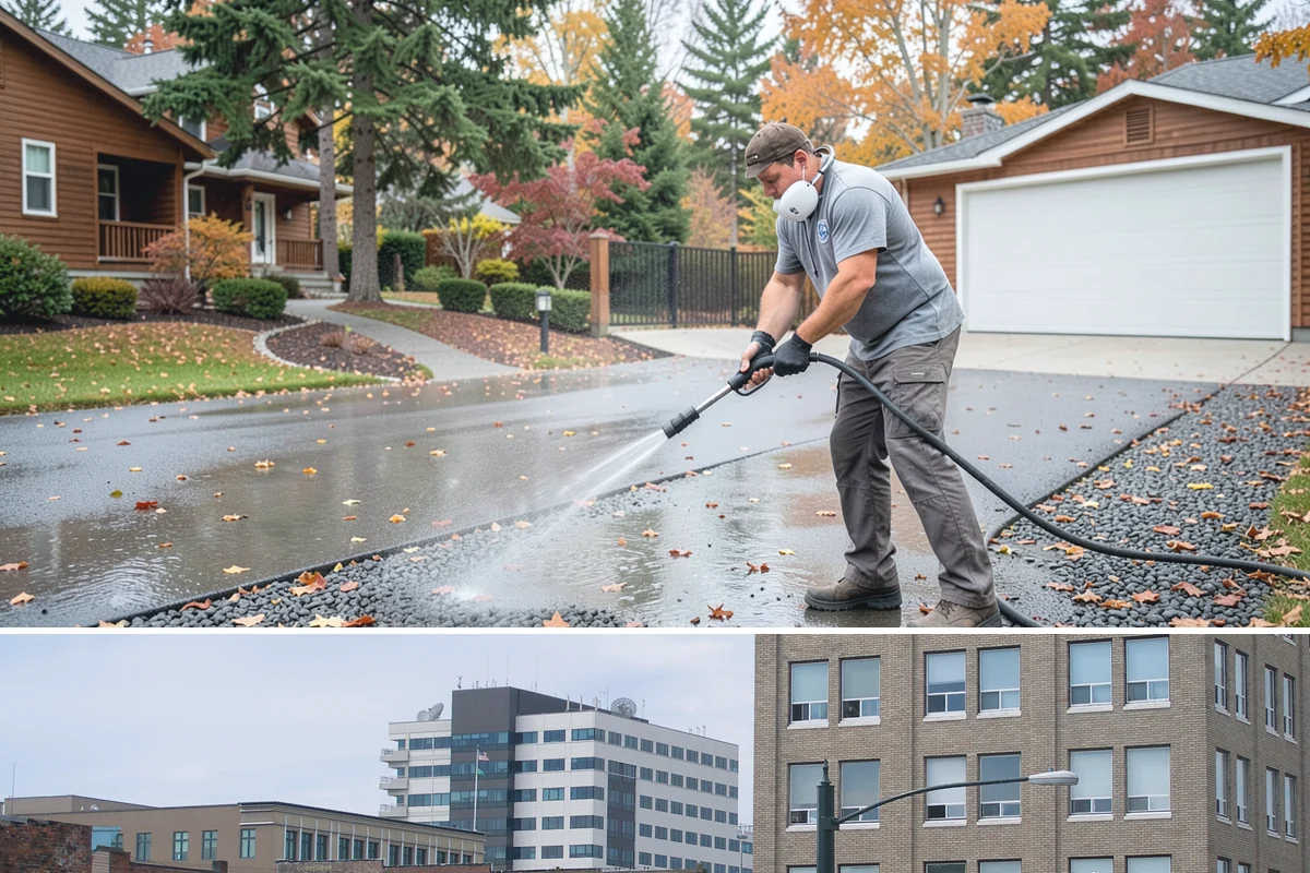 House Mildew Removal in Everett, Snohomish County, WA - Treat during dry summer days so the solution can dwell and dry before renewed moisture feeds regrowth.