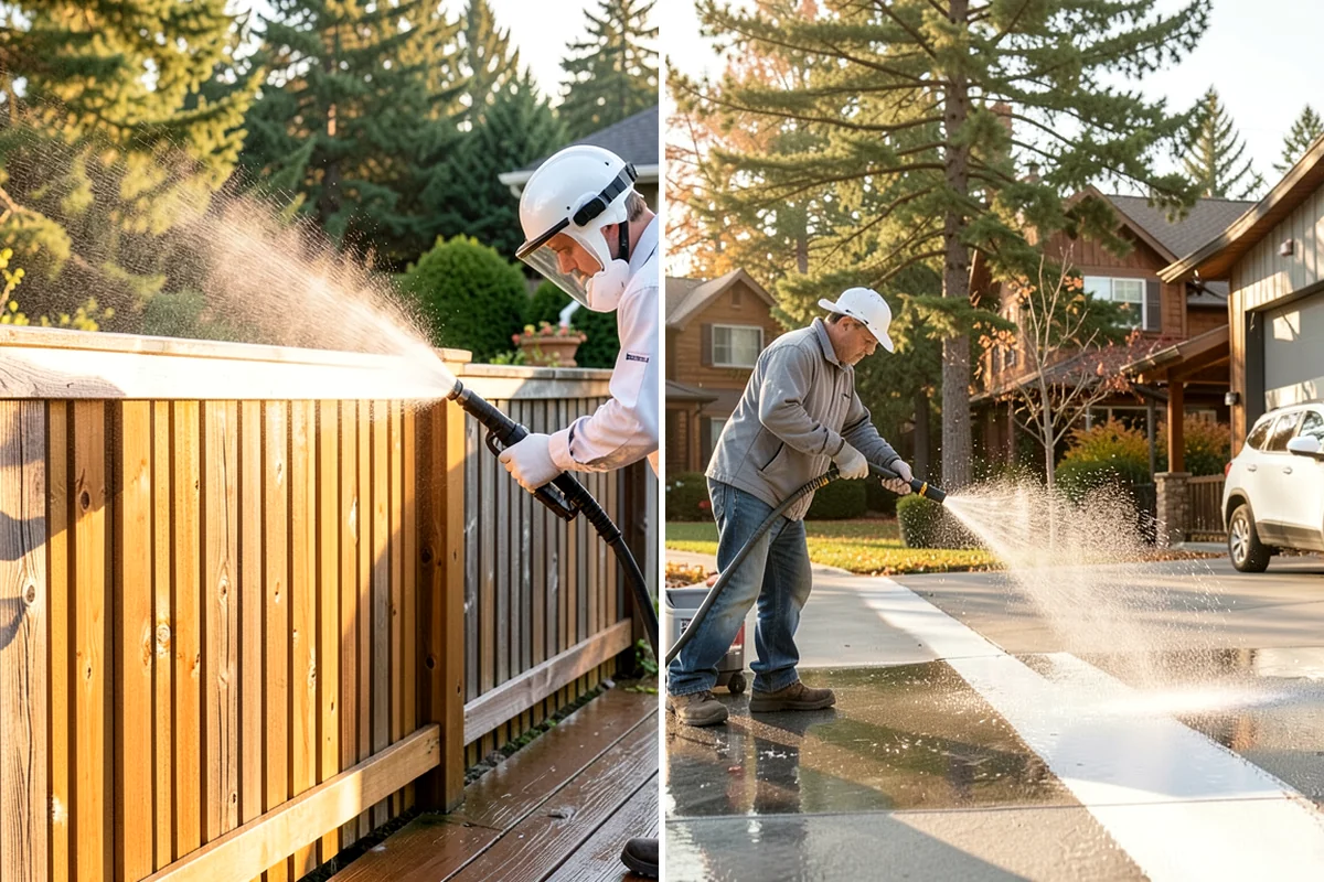 House Mildew Removal in Federal Way, King County, WA - Locate the heaviest mildew on shaded elevations