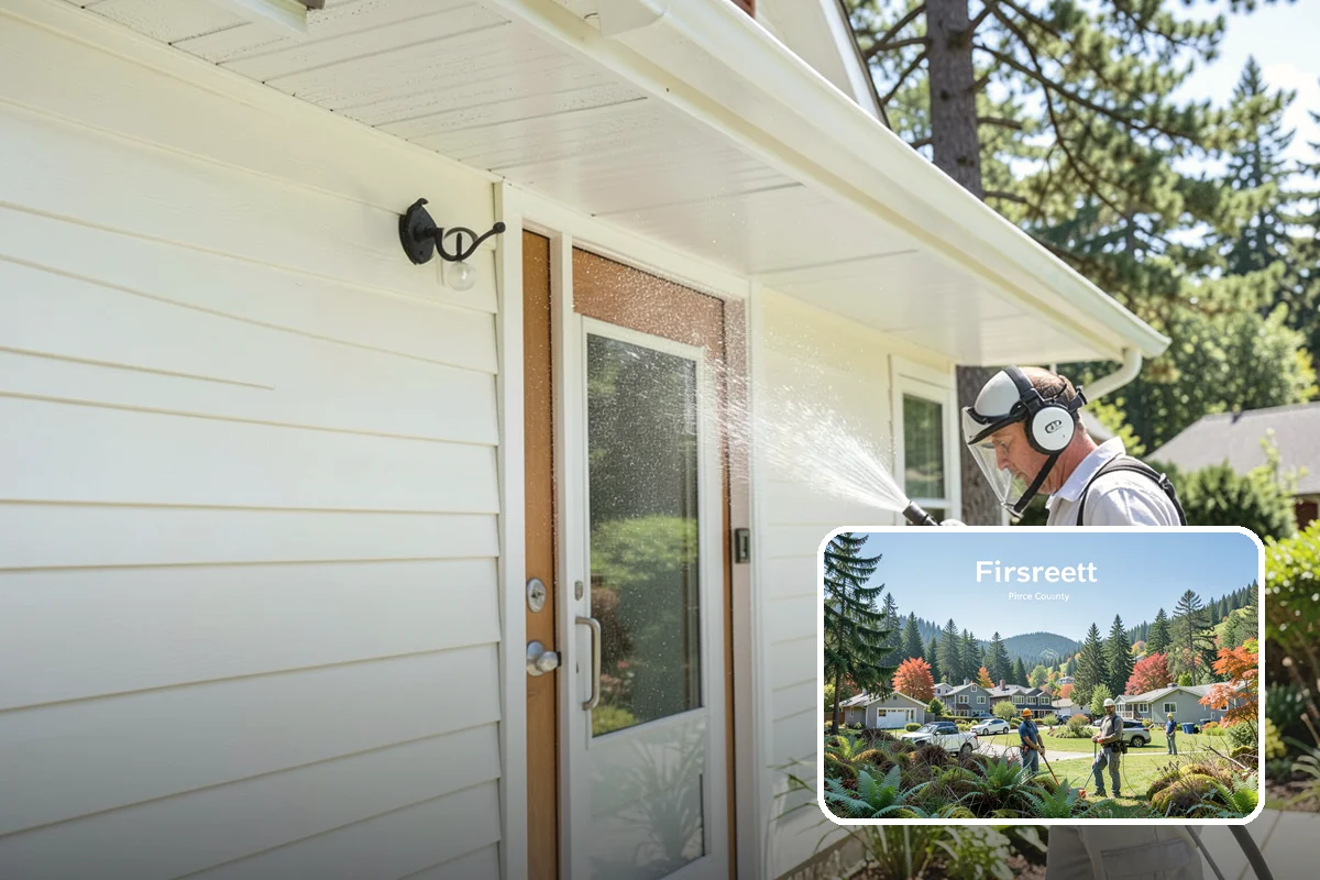 House Mildew Removal in Fircrest, Pierce County, WA - Kills mildew at the source, not just the surface