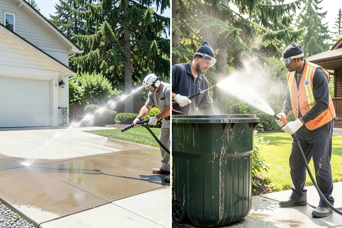 House Mildew Removal in Gig Harbor, Pierce County, WA - Locate the heaviest mildew on shaded elevations