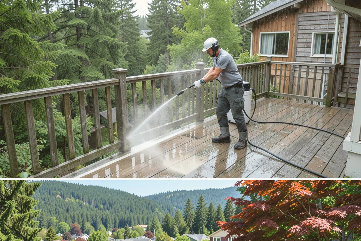 House Mildew Removal in Index, Snohomish County, WA - Treat during dry summer days so the solution can dwell and dry before renewed moisture feeds regrowth.