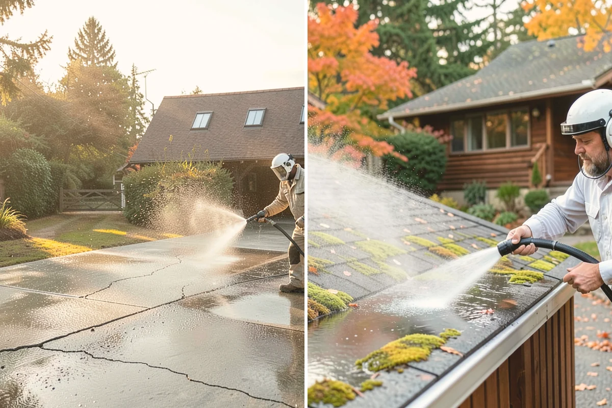 House Mildew Removal in Kent, King County, WA - Locate the heaviest mildew on shaded elevations