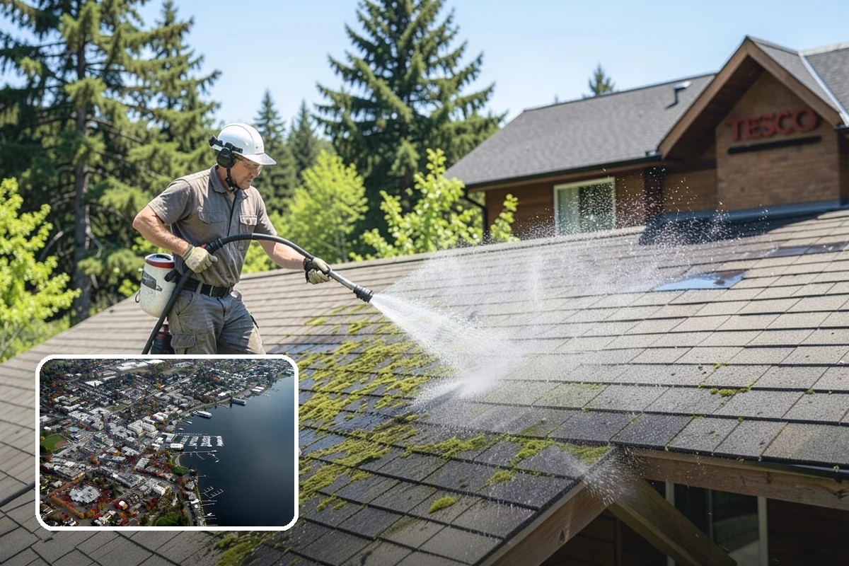 House Mildew Removal in Kirkland, King County, WA - Kills mildew at the source, not just the surface