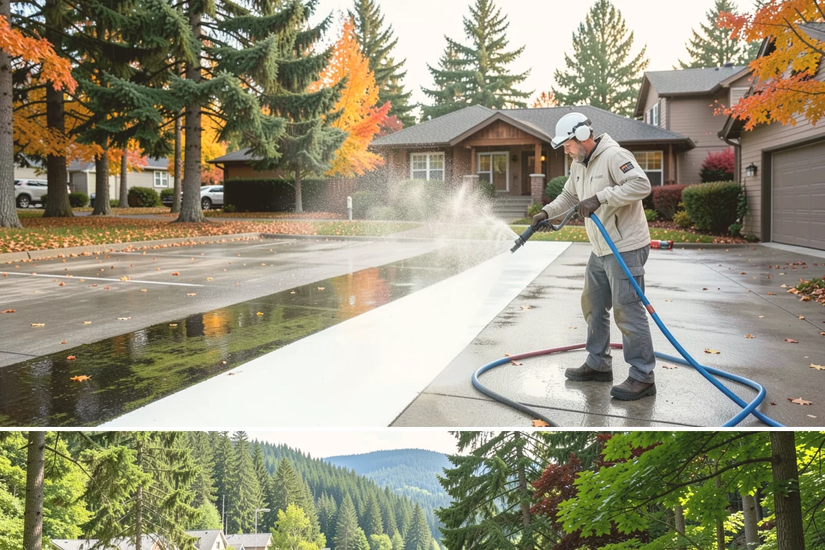 House Mildew Removal in Lake Forest Park, King County, WA - Treat during dry summer days so the solution can dwell and dry before renewed moisture feeds regrowth.