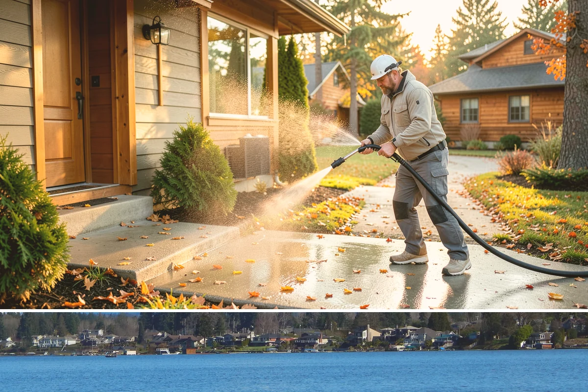 House Mildew Removal in Lake Stevens, Snohomish County, WA - Treat during dry summer days so the solution can dwell and dry before renewed moisture feeds regrowth.