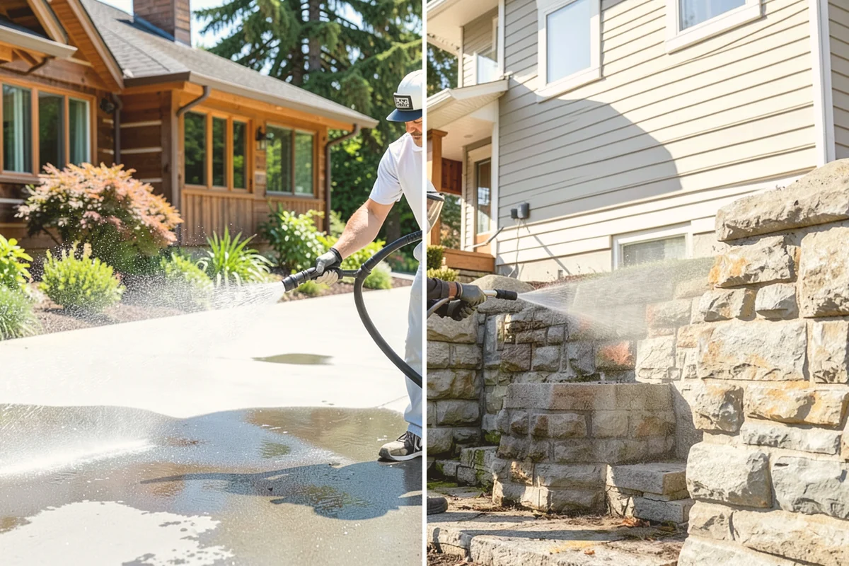 House Mildew Removal in Langley, Island County, WA - Locate the heaviest mildew on shaded elevations