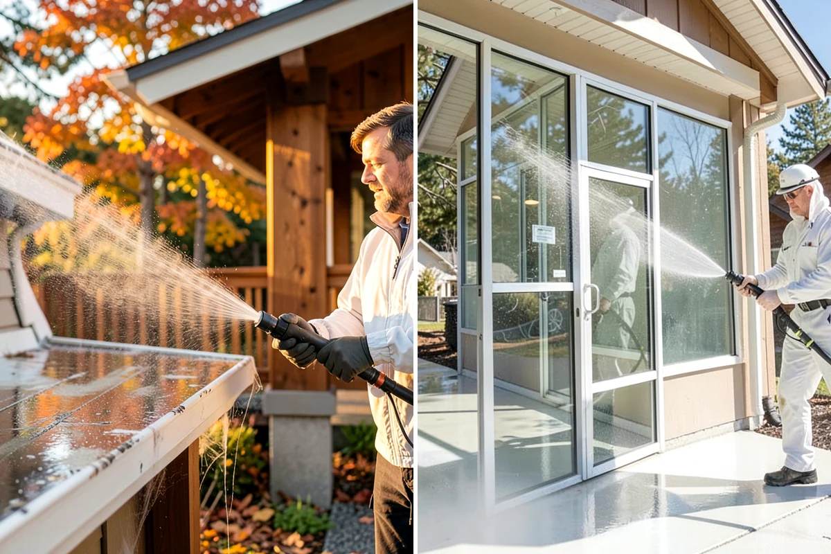 House Mildew Removal in Lyman, Skagit County, WA - Locate the heaviest mildew on shaded elevations