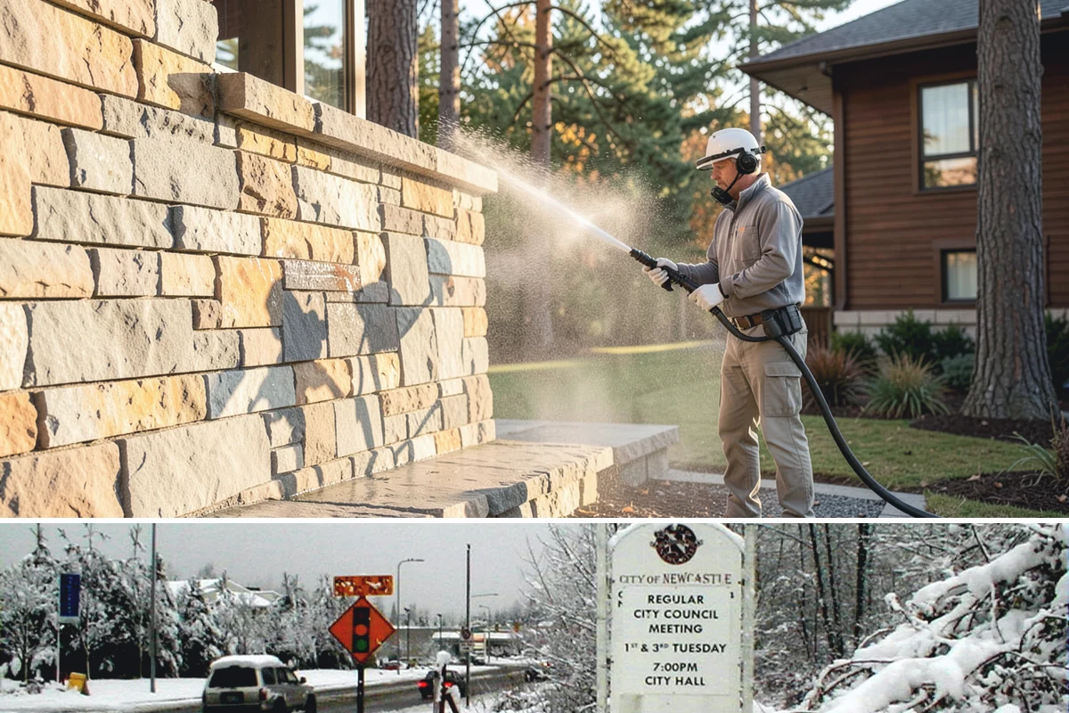 House Mildew Removal in Newcastle, King County, WA - Treat during dry summer days so the solution can dwell and dry before renewed moisture feeds regrowth.