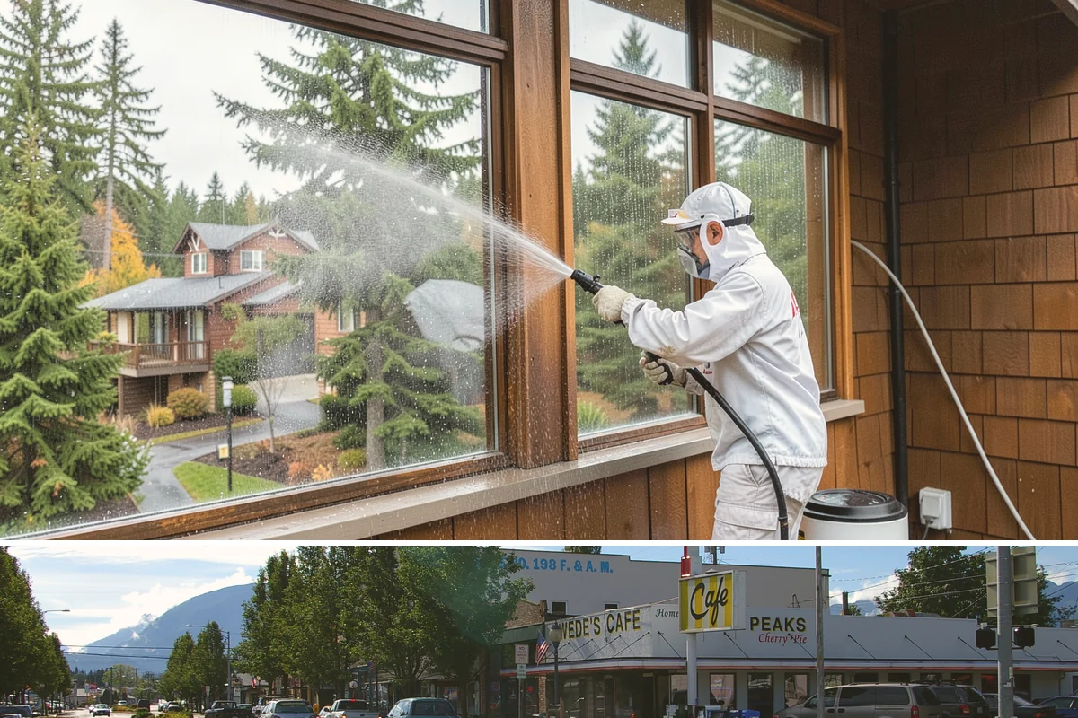 House Mildew Removal in North Bend, King County, WA - Treat during dry summer days so the solution can dwell and dry before renewed moisture feeds regrowth.