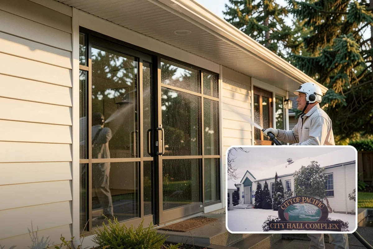 House Mildew Removal in Pacific, King County, WA - Kills mildew at the source, not just the surface