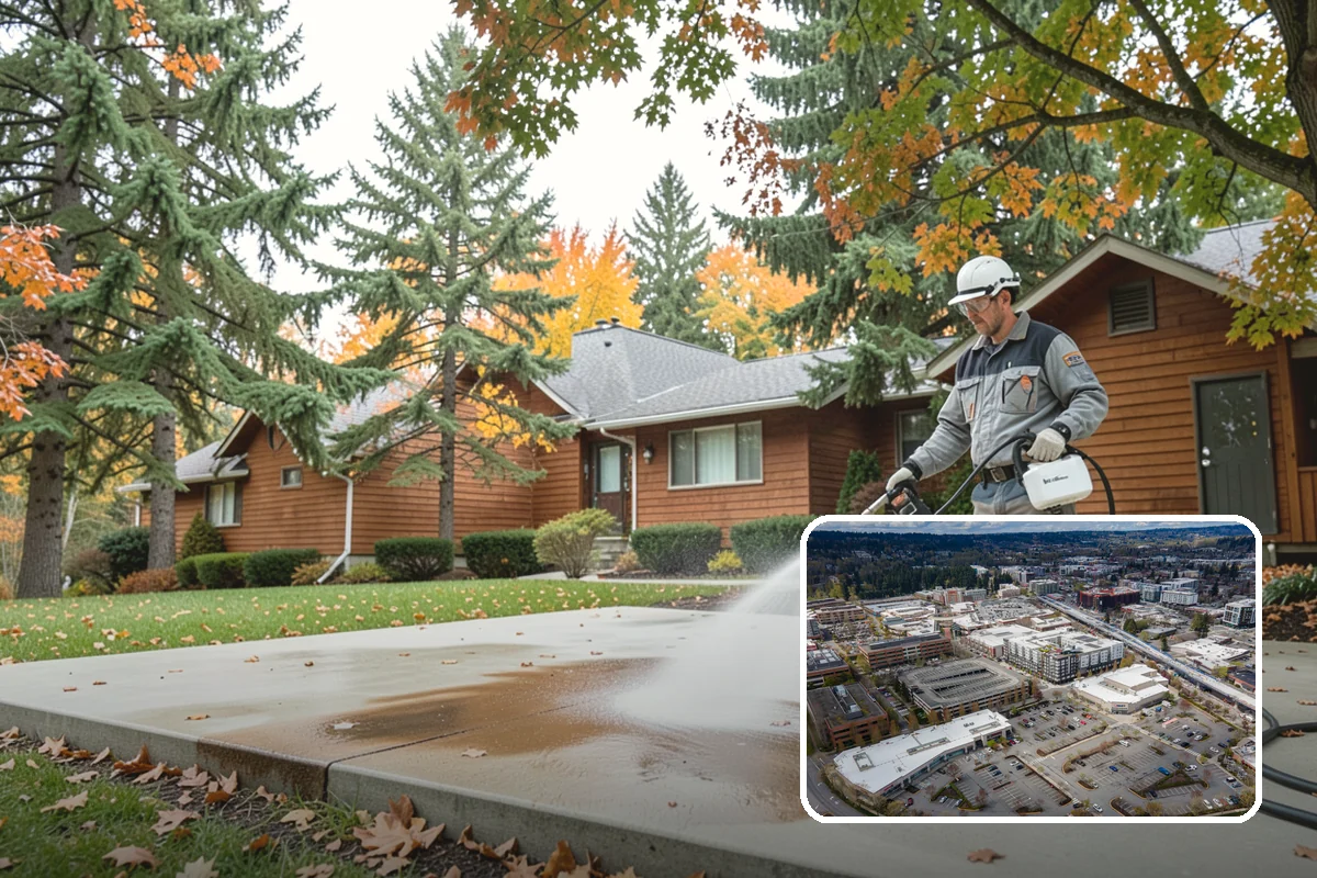 House Mildew Removal in Redmond, King County, WA - Kills mildew at the source, not just the surface