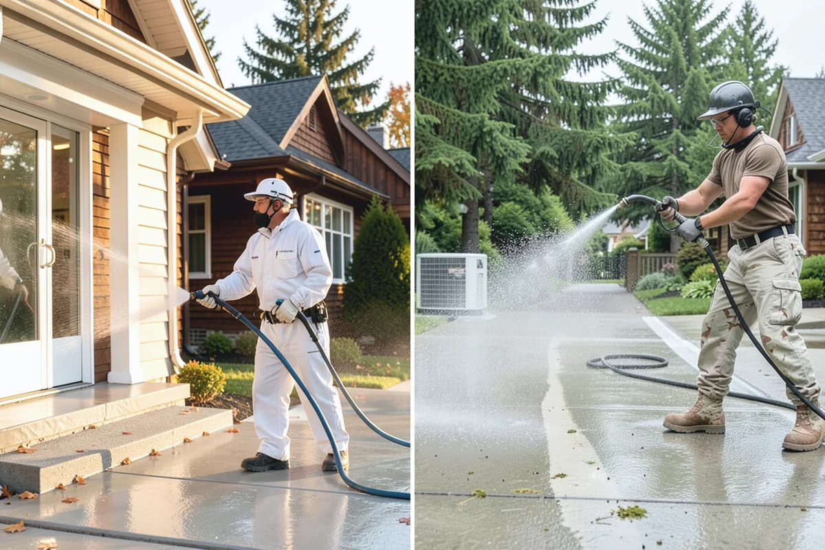 House Mildew Removal in Redmond, King County, WA - Locate the heaviest mildew on shaded elevations