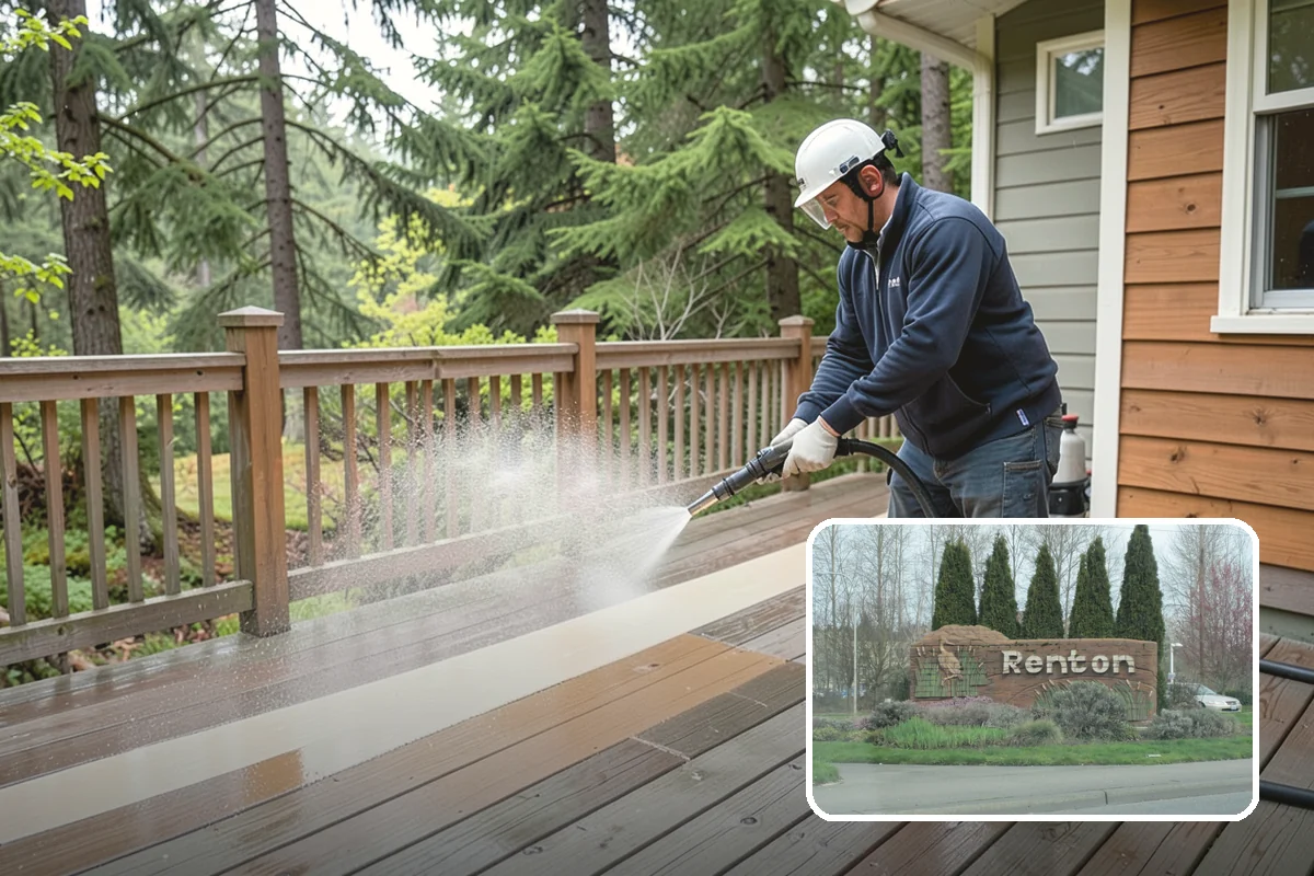 House Mildew Removal in Renton, King County, WA - Kills mildew at the source, not just the surface