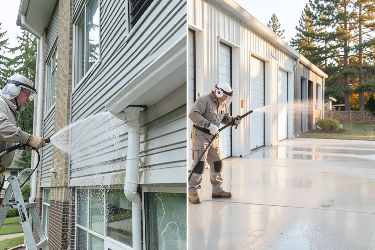 House Mildew Removal in Renton, King County, WA - Locate the heaviest mildew on shaded elevations