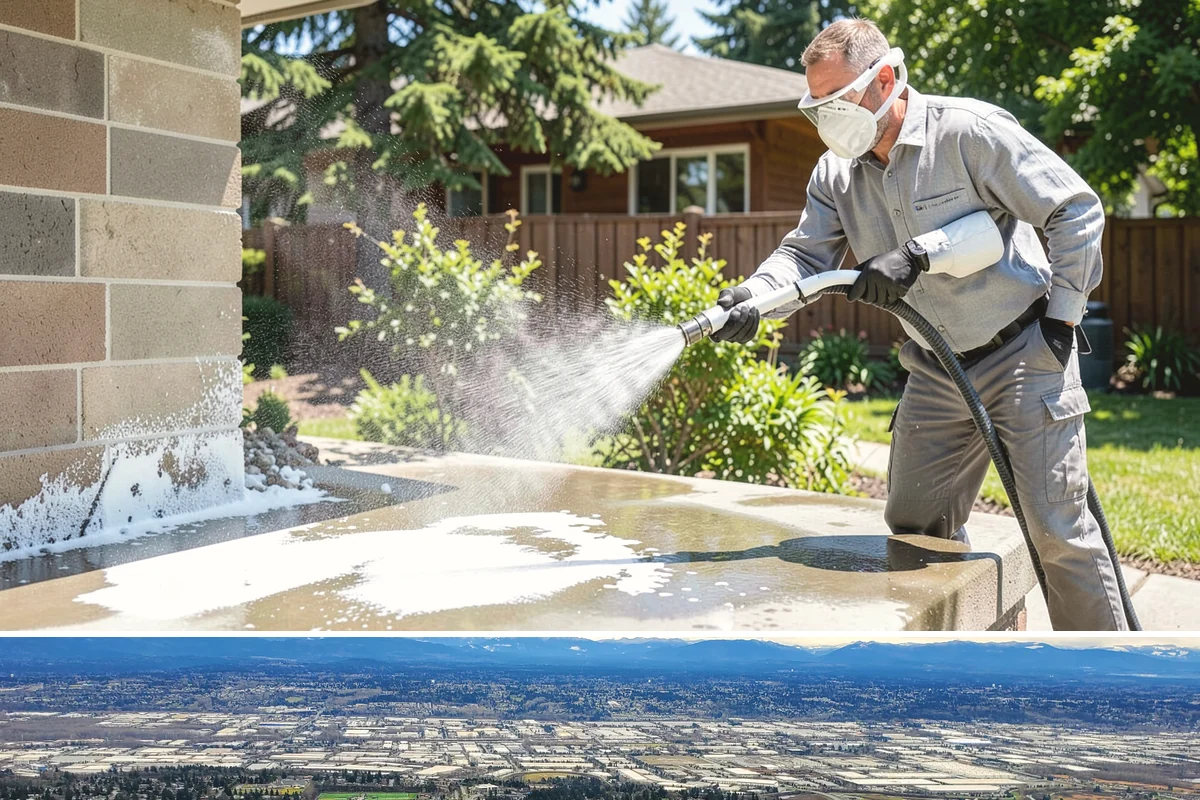 House Mildew Removal in SeaTac, King County, WA - Treat during dry summer days so the solution can dwell and dry before renewed moisture feeds regrowth.