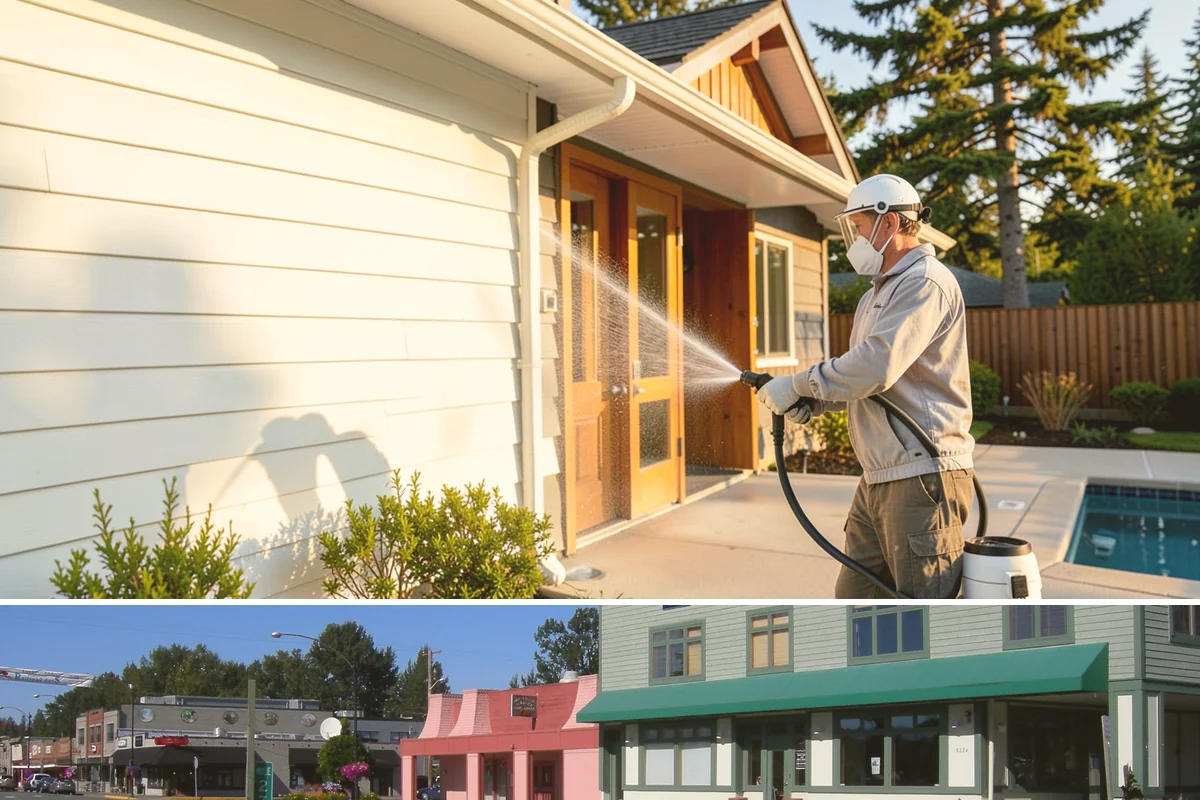 House Mildew Removal in Snoqualmie, King County, WA - Treat during dry summer days so the solution can dwell and dry before renewed moisture feeds regrowth.