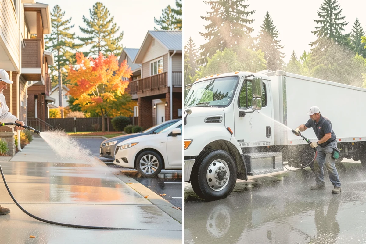 House Mildew Removal in Stanwood, Snohomish County, WA - Locate the heaviest mildew on shaded elevations
