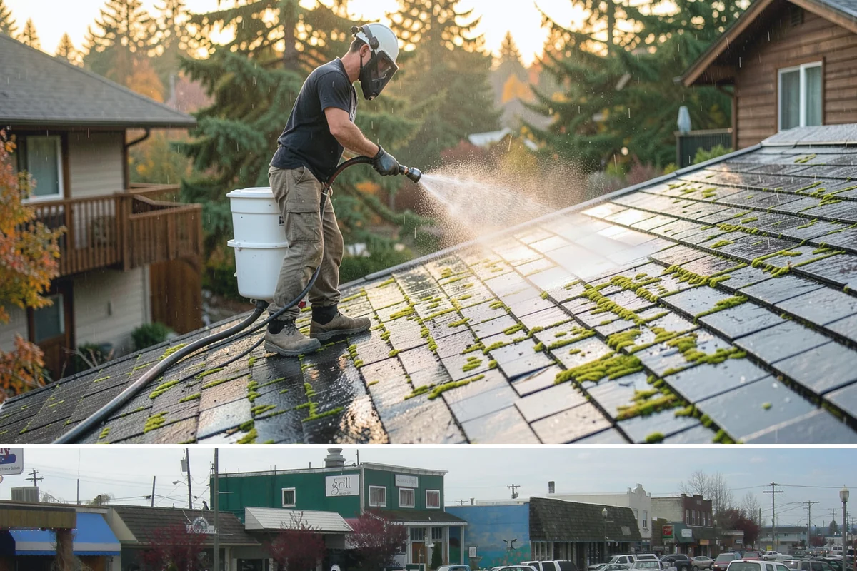 House Mildew Removal in Stanwood, Snohomish County, WA - Treat during dry summer days so the solution can dwell and dry before renewed moisture feeds regrowth.
