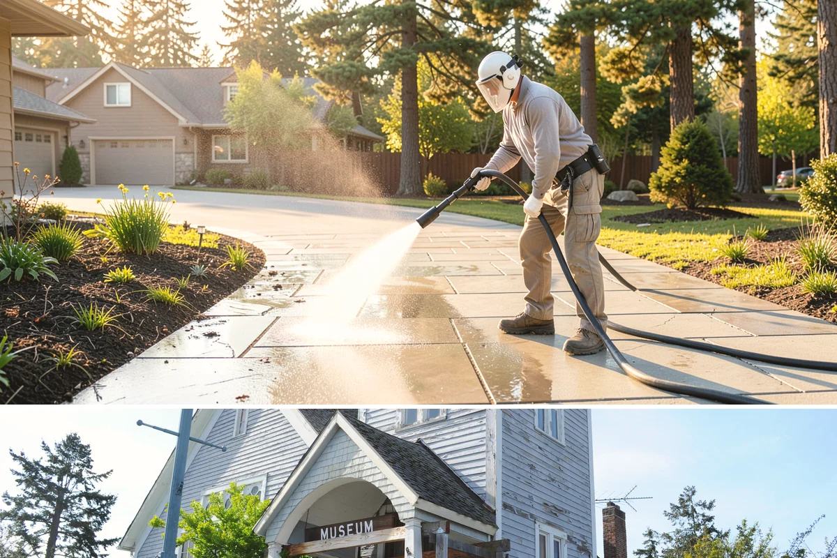 House Mildew Removal in Steilacoom, Pierce County, WA - Treat during dry summer days so the solution can dwell and dry before renewed moisture feeds regrowth.