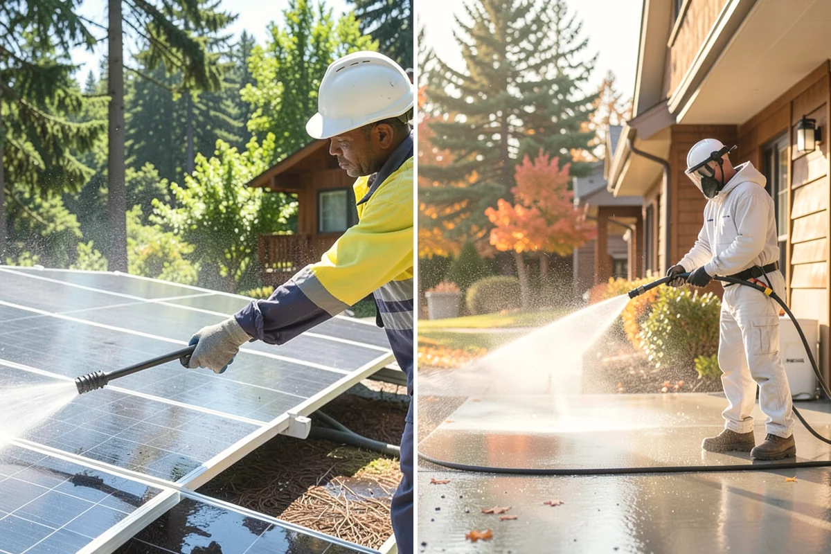 House Mildew Removal in Tukwila, King County, WA - Locate the heaviest mildew on shaded elevations
